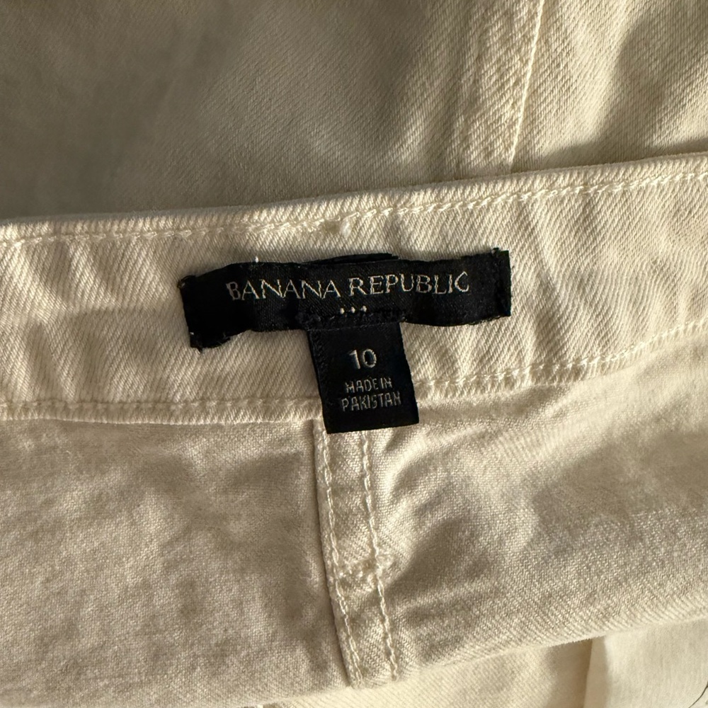 Banana Republic Factory Maxi A-Line Denim Skirt in Ecru - Size 10 - Picture 8 of 8